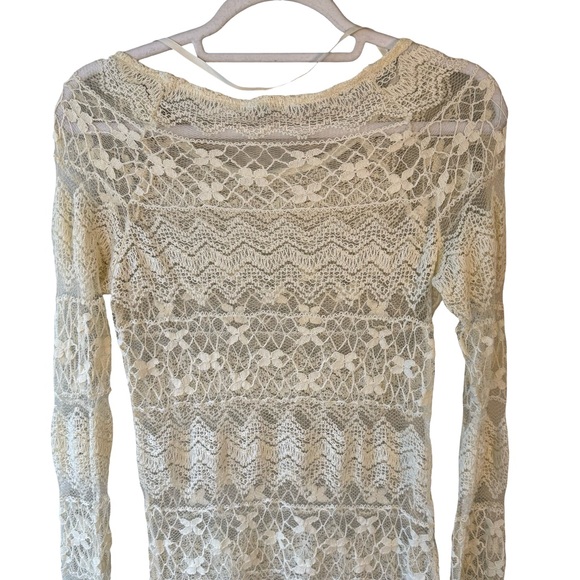 Kimchi Blue Lace Blouse - Cream Size M Boho Cottagecore Festival Feminine - Picture 12 of 13